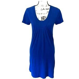 BANANA REPUBLIC straight royal blue short sleeve dress Small